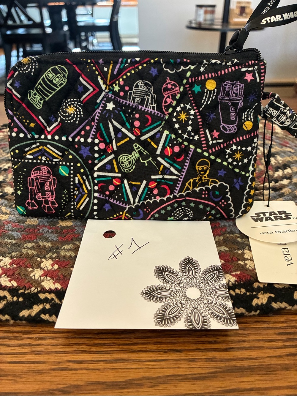 Vera Bradley Star Wars Droids Essential Zip Wristlet wallet actual NWT